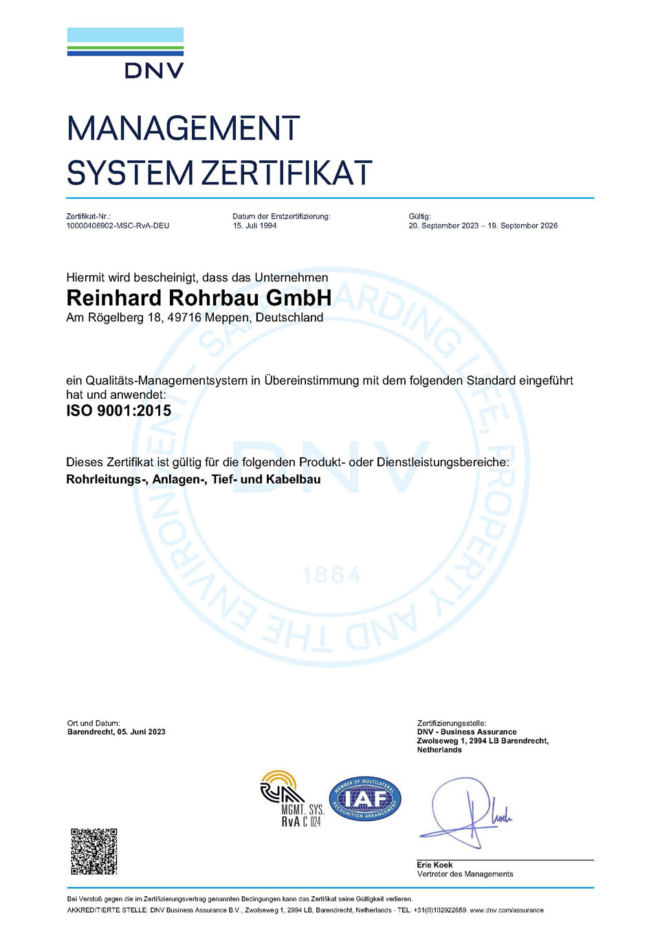 Zertifikat SCCP:2011
